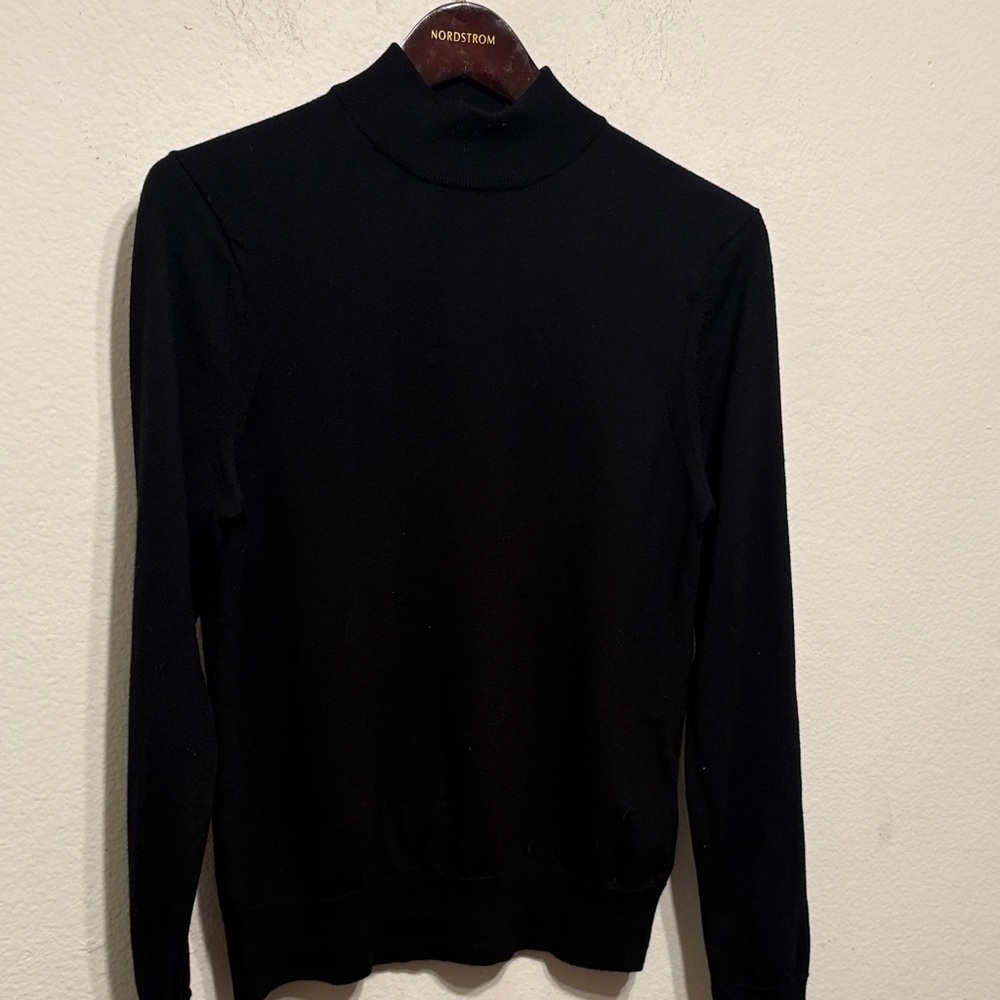 Sandro men Elegant Black Turtleneck Sweater